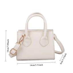 Malá čtvercová kabelka retro mini crossbody taška dámská elegantní příruční kabelka - náhled 7