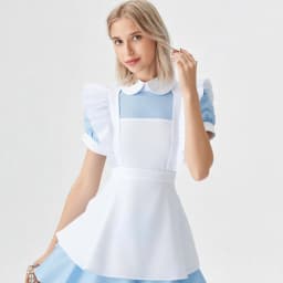 Dámský kostým služka s fartuchem na Halloween karneval cosplay uniforma - náhled 3