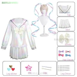 Anime Cosplay Kostým Dámský - Lolita Šaty Boty Paruka Halloween Uniforma Sukně Kabát Set - náhled 3