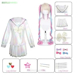 Anime Cosplay Kostým Dámský - Lolita Šaty Boty Paruka Halloween Uniforma Sukně Kabát Set - náhled 4