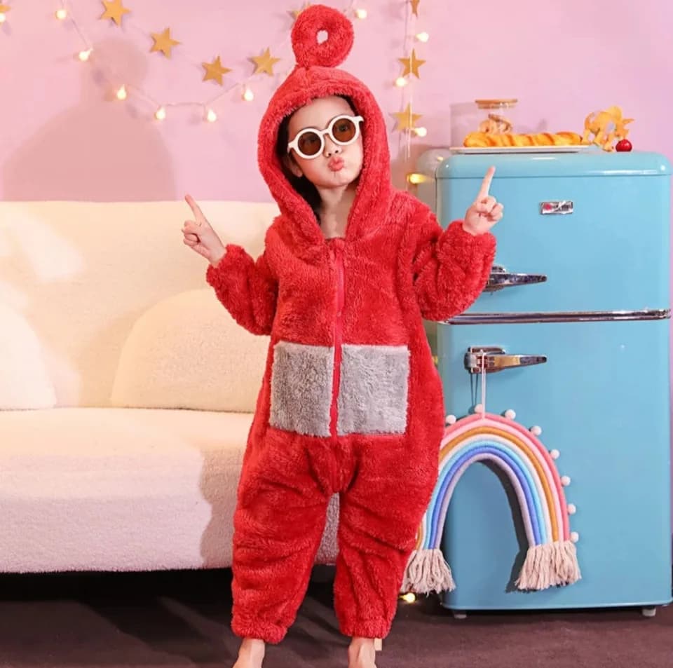 Teletubbies kostým pyžamo pro dospělé i děti měkké dlouhé rukávy domácí oblečení unisex