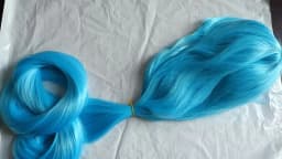 Dlouhá rovná paruka 150cm cosplay anime Halloween kostým dámská světle modrá blond béžová - náhled 4