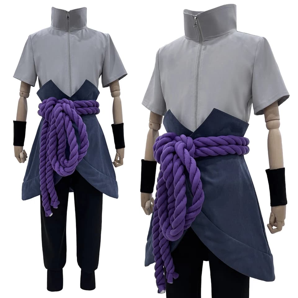Anime Uchiha Sasuke cosplay kostým kompletní set pro dospělé unisex kostým