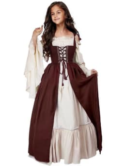 Středověké renesanční kostýmy pro ženy viktoriánské princezna steampunk šaty dlouhé plus size - náhled 3