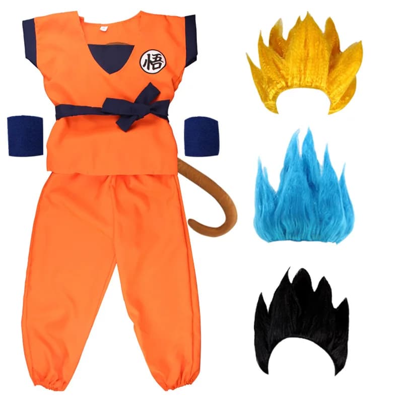 Dětský kostým Son Goku anime cosplay karnevalový oblek Halloween party oblečení chlapci