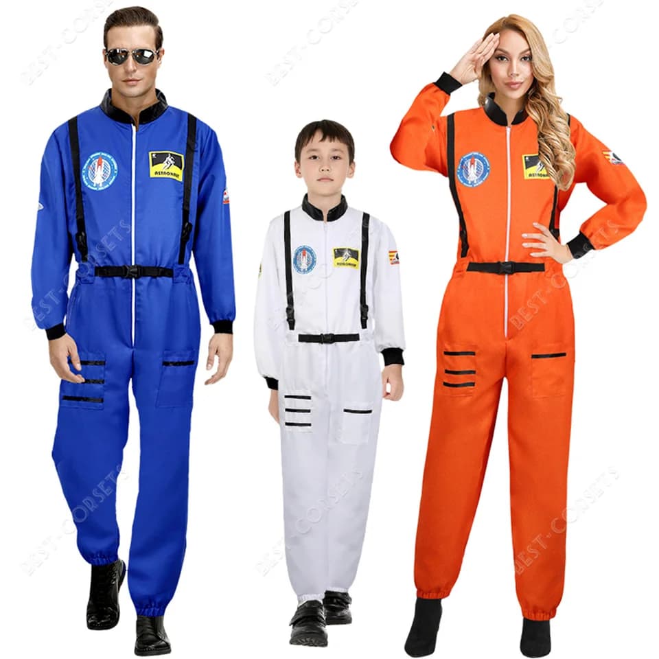 Kostým astronauta pro dospělé i děti - kombinéza kosmonauta ve velkých velikostech