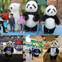 Nafukovací kostým lední medvěd panda maskot pro dospělé Halloween Vánoce reklamní kostým zvířecí - náhled 4