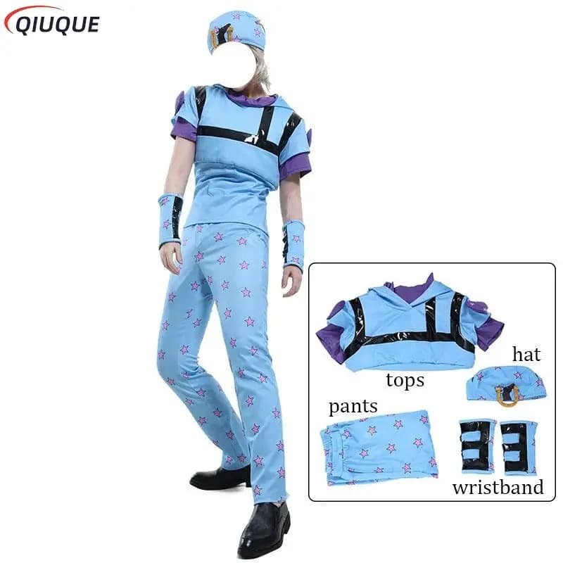 Cosplay kostým Johnny Joestar Steel Ball Run anime oblečení Halloween párty outfit sada
