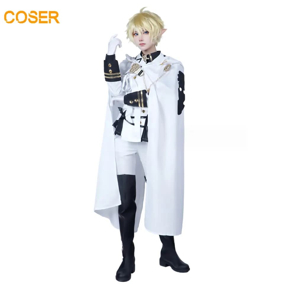Anime Cosplay Kostým Mikaela Hyakuya Uniforma Halloween Pánský Outfit Roleplay Sada