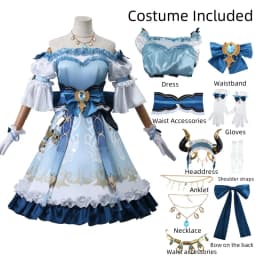 Kostým tanečnice s červenou parukou - Halloween karnevalový outfit pro ženy anime styl - náhled 6