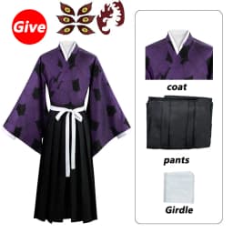 Demon Slayer Kokushibo Kostým s Paruka a Kimono - Anime Cosplay pro Muže Halloween - náhled 3