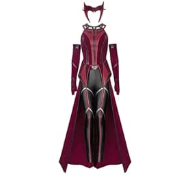 Dámský kostým Scarlet Witch s pláštěm a čelenkou - kompletní Halloween outfit sada - náhled 3
