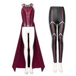 Dámský kostým Scarlet Witch s pláštěm a čelenkou - kompletní Halloween outfit sada - náhled 4