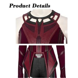 Dámský kostým Scarlet Witch s pláštěm a čelenkou - kompletní Halloween outfit sada - náhled 6
