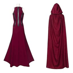 Dámský kostým Scarlet Witch s pláštěm a čelenkou - kompletní Halloween outfit sada - náhled 5