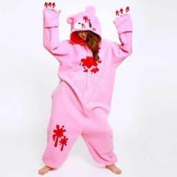 Černorůžový medvěd cosplay overal fleece pyžamo pro dospělé kostým domácí oblečení - náhled 5