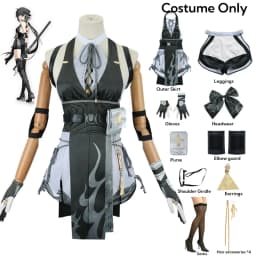 Cosplay kostým s parukou a doplňky pro ženy - uniforma hlavní postavy na Halloween a párty - náhled 5