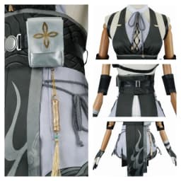 Cosplay kostým s parukou a doplňky pro ženy - uniforma hlavní postavy na Halloween a párty - náhled 7