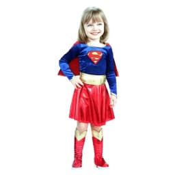 Dětský kostým Supergirl s plášťem a návleky na boty - Halloween superhrdinka outfit - náhled 5