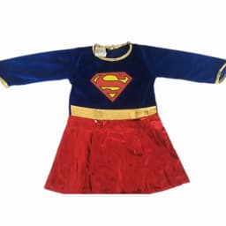 Dětský kostým Supergirl s plášťem a návleky na boty - Halloween superhrdinka outfit - náhled 7