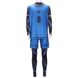 Fotbalový dres cosplay kostým modrý sportovní oblečení souprava pro muže ženy anime - náhled 3