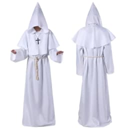 Středověký mnišský plášť s kapucí kostým čaroděj Halloween cosplay renesance - náhled 4