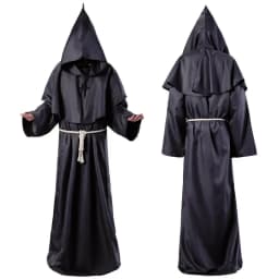 Středověký mnišský plášť s kapucí kostým čaroděj Halloween cosplay renesance - náhled 5