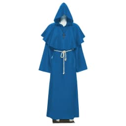 Středověký mnišský plášť s kapucí kostým čaroděj Halloween cosplay renesance - náhled 6