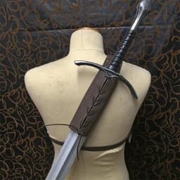 Středověké kožené pouzdro na meč přes rameno nastavitelné LARP cosplay kostým - náhled 7