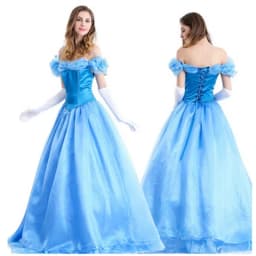 Dámský kostým princezny Sněhurka Popelka - Halloween šaty pro cosplay a maškarní bál - náhled 3
