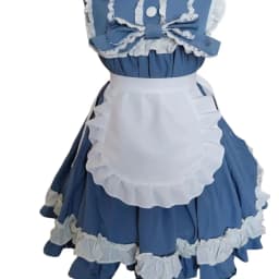 Zástěra servírka pokojská kostým kuchyňská zástěra na vaření cosplay - náhled 4