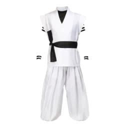 Ryomen Sukuna kostým bílý kung fu oblek s tetováním cosplay kompletní sada - náhled 7