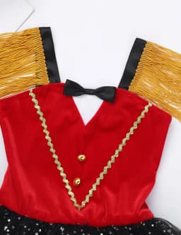 Cirkusový kostým pro dívky s flitry a třásněmi - baletní tutu šaty na Halloween a karneval - náhled 6
