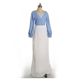 Kostým Mulan princezna šaty modré červené dámské cosplay Halloween karnevalový outfit - náhled 5