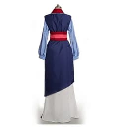 Kostým Mulan princezna šaty modré červené dámské cosplay Halloween karnevalový outfit - náhled 4