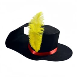 Klobouk s peřím pro dětské a dospělé kostýmy Halloween karneval cosplay kočka rekvizita - náhled 4
