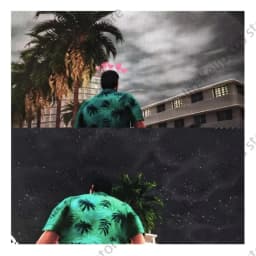 Tommy Vercetti Kostým Cosplay Tričko Modré Plážové GTA Vice City Halloween Outfit - náhled 6
