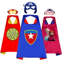 Superhrdina plášť s maskou pro děti - kostým na Halloween a narozeniny - náhled 3