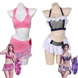 Dámský cosplay plavky kostým Tifa Aerith bikini set pro ženy dívky Halloween karneval - náhled 2