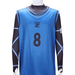Fotbalový dres cosplay kostým modrý sportovní souprava pro muže ženy anime oblečení - náhled 4