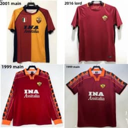 Retro fotbalový dres Řím krátký rukáv letní sportovní triko pro muže ženy - náhled 2