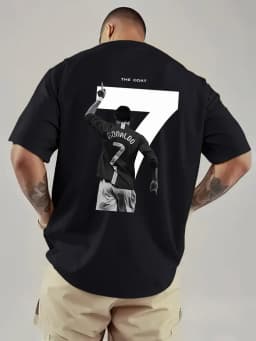 Pánské fotbalové tričko s číslem 7 - krátký rukáv, kulatý výstřih, sportovní design - náhled 2