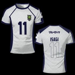 Pánské dámské fotbalové tričko Blue Lock Anime Nagi krátký rukáv sportovní top casual - náhled 7