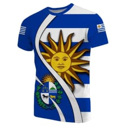 Tričko s vlajkou Uruguay pro muže a ženy - sportovní oversized top s 3D potiskem - náhled 5