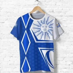 Tričko s vlajkou Uruguay pro muže a ženy - sportovní oversized top s 3D potiskem - náhled 6