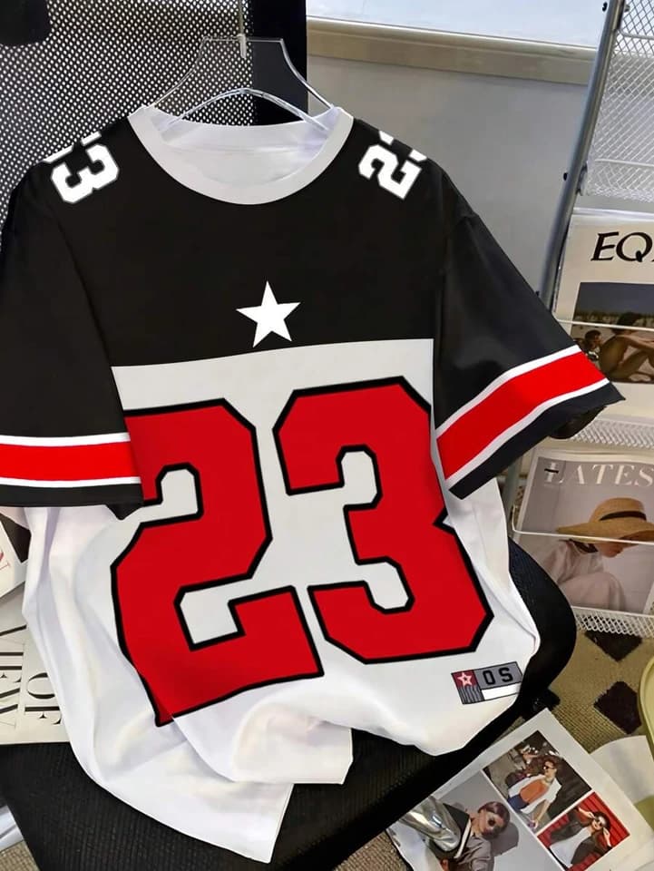 Retro sportovní dres číslo 23 pánský dámský tričko krátký rukáv baseballový