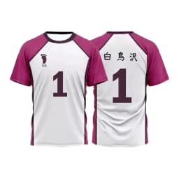 Haikyuu Volejbalový Dres Shiratorizawa Academy Cosplay Uniform Unisex Tričko Mikina Anime - náhled 3