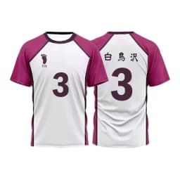 Haikyuu Volejbalový Dres Shiratorizawa Academy Cosplay Uniform Unisex Tričko Mikina Anime - náhled 5