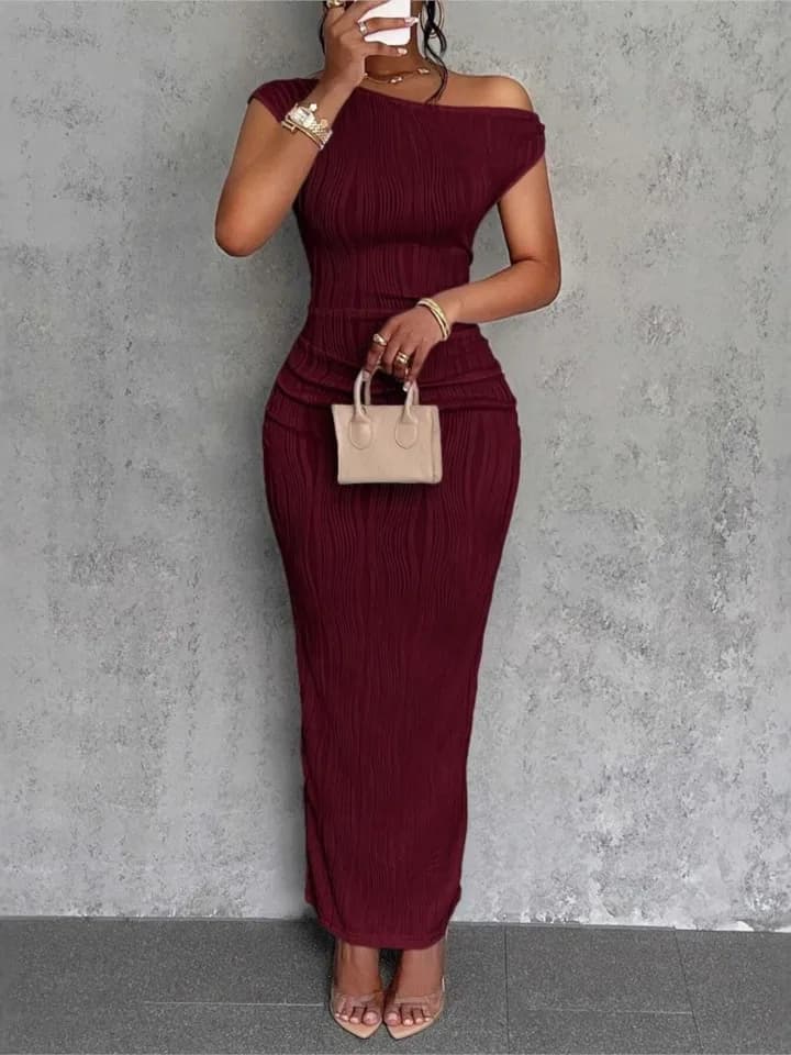 Dámské elegantní asymetrické šaty A-line s módním designem - stylové společenské oblečení