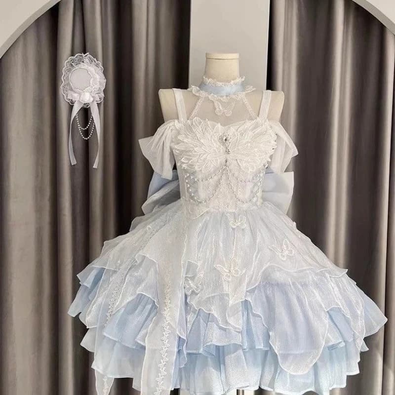 Dámské roztomilé letní mini šaty s krajkou ve stylu Y2k vintage elegance krátký rukáv